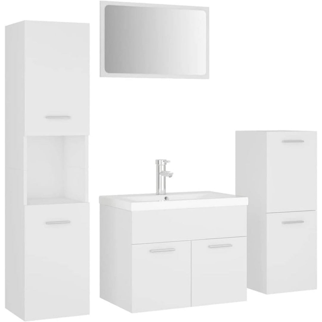 vidaxl badmoebel-set weiss holzwerkstoff