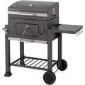 koll living holzkohlegrill lyv grillwagen mit deckel thermometer hoehenverstellbarer kohlewanne fuer optimale hitzesteuerung seitenablage rollen