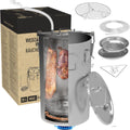 raeucherofen im topf 330150 35 liter raeucherkammer fuer gasherde 50 cm hoch 8kg heimraeucherofen set mit thermometer