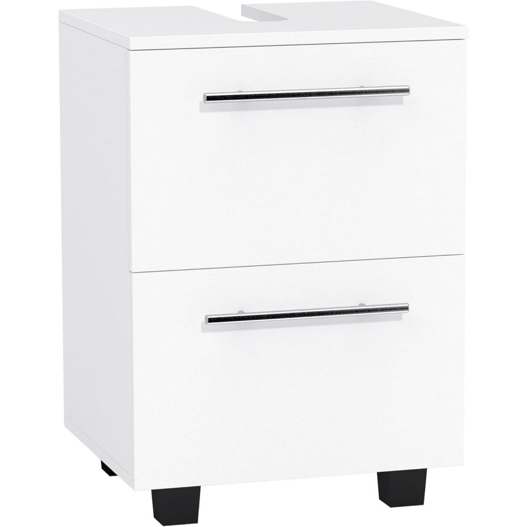 waschbeckenunterschrank mit schublade 415 x 355 x 59 cm weiss unterschrank mit schrankfach badezimmerschrank waschtischunterschrank badschrank fuer badezimmer