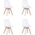 grandca home 4er-set esszimmerstuehle buerostuehle mit beinen aus massiver buche retro-design gepolsterte stuehle kuechenstuehle aus holz weiss