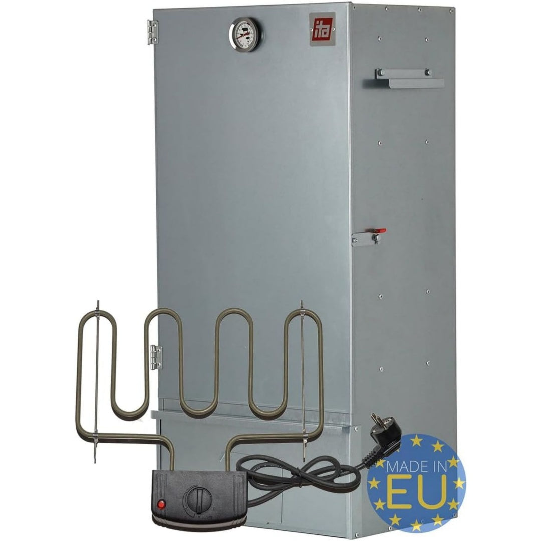 elektrischer raeucherofen 7001 - premium raeucherschrank 81 cm mit elektroheizung - legierter stahl - qualitaet made in europa direkt vom hersteller - smoker zum kaltraeuchern heissraeuchern